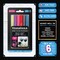 VersaChalk Wine Glass Markers Set of 6 – 3mm Fine Tip Chalk Pens for Parties, Glasses, and Drink Labels